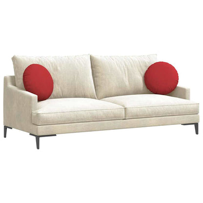 Cuscini per Seduta 2 pcs Rosso Ã˜40 x 13 cm Tessuto