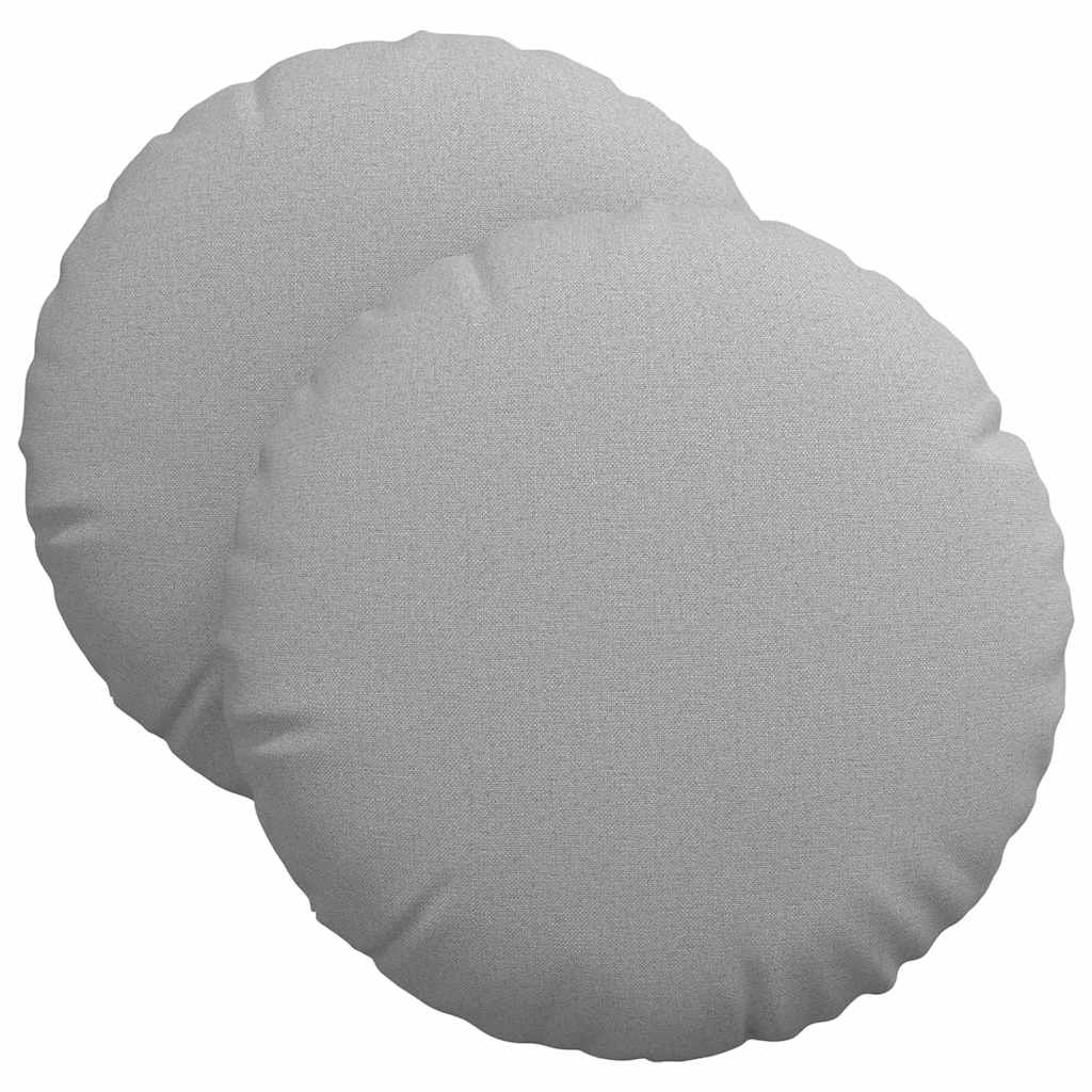Cuscini per Seduta 2 pcs Grigio Nuvola Ã˜40 x 13 cm Tessuto