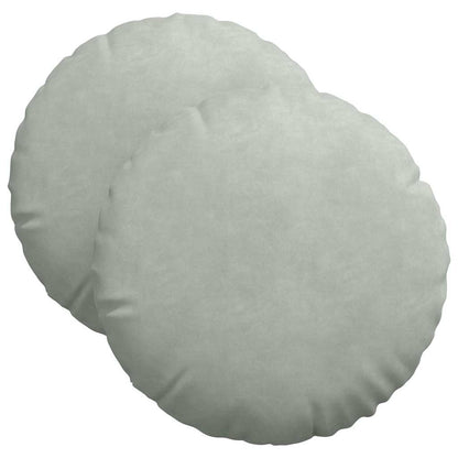 Cuscini per Seduta 2 pcs Grigio chiaro Ã˜ 40 x 13 cm Velluto