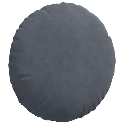 Cuscini per Seduta 2 pcs Grigio scuro Ã˜ 40 x 13 cm Velluto