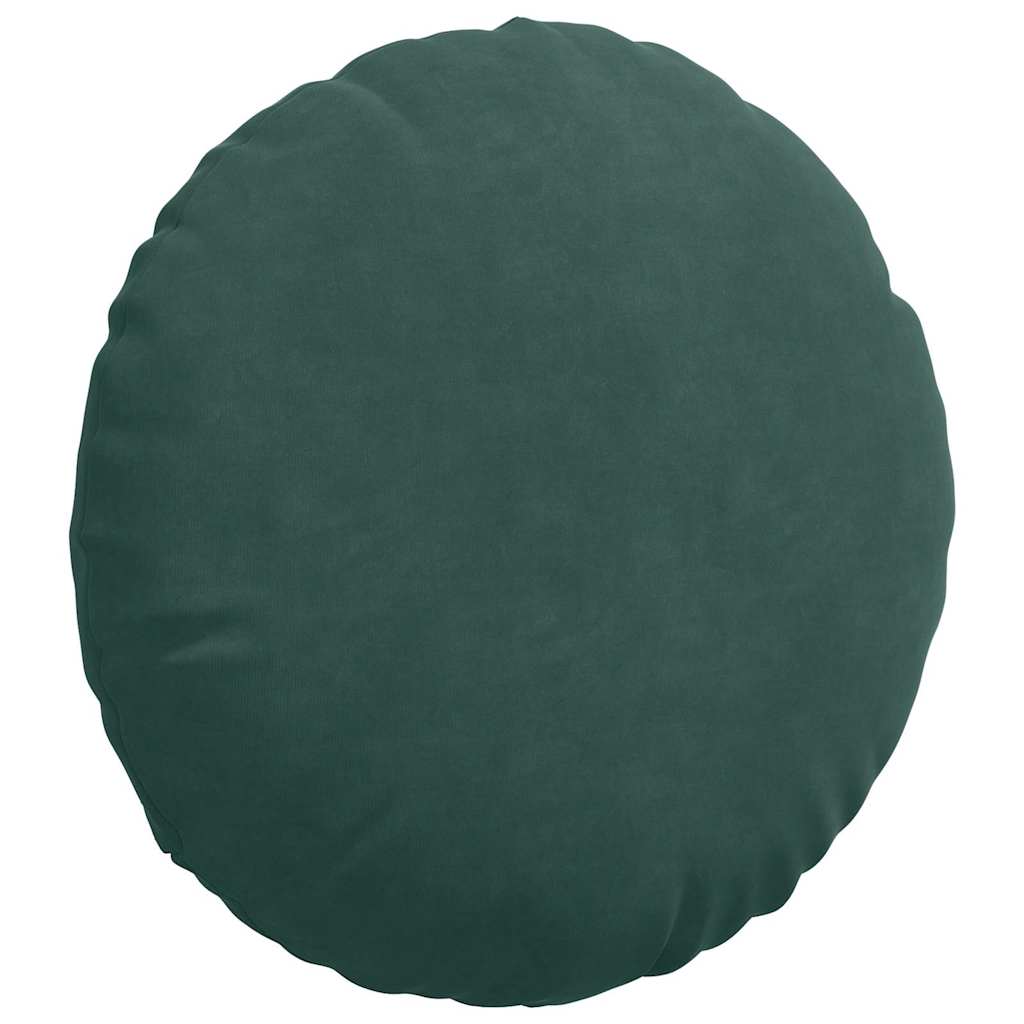 Cuscini per Seduta 2 pcs Verde Scuro Ã˜ 40 x 13 cm Velluto