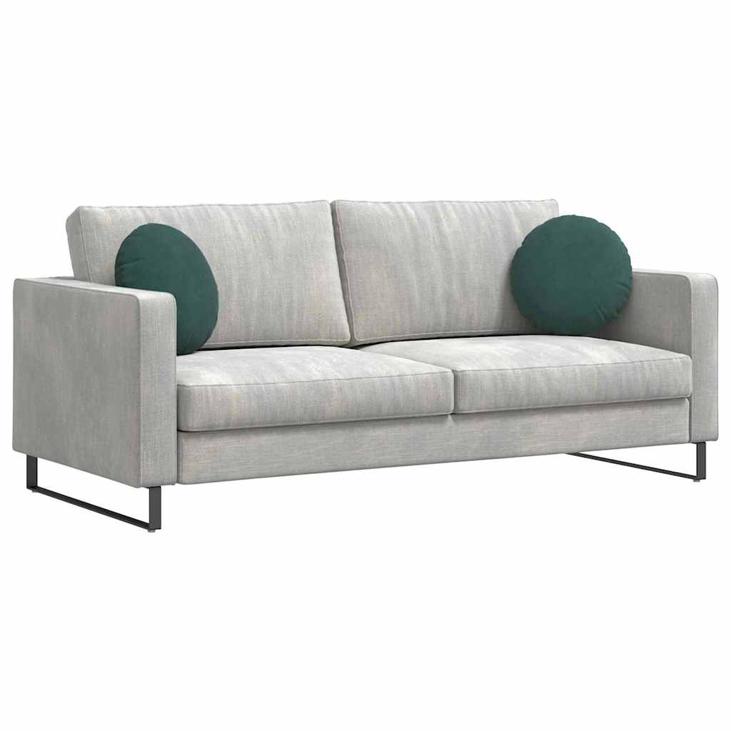 Cuscini per Seduta 2 pcs Verde Scuro Ã˜ 40 x 13 cm Velluto