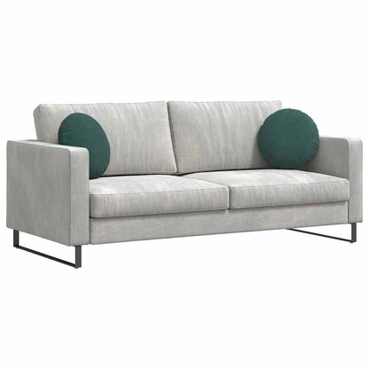 Cuscini per Seduta 2 pcs Verde Scuro Ã˜ 40 x 13 cm Velluto