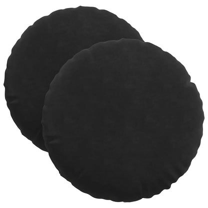 Cuscini per Seduta 2 pcs Nero Ã˜ 40 x 13 cm Velluto