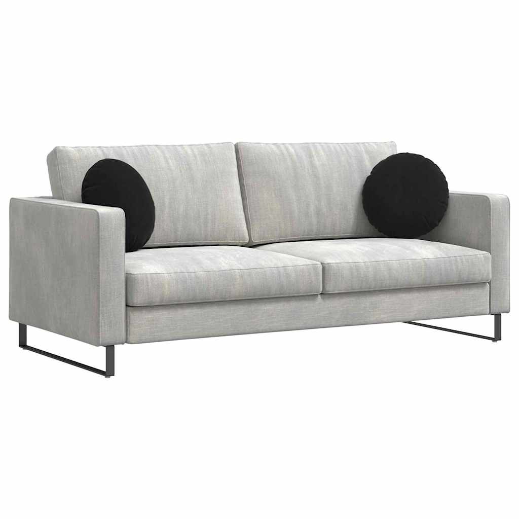 Cuscini per Seduta 2 pcs Nero Ã˜ 40 x 13 cm Velluto