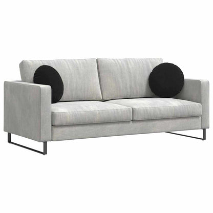 Cuscini per Seduta 2 pcs Nero Ã˜ 40 x 13 cm Velluto