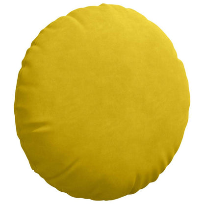Cuscini per Seduta 2 pcs Giallo Ã˜ 40 x 13 cm Velluto