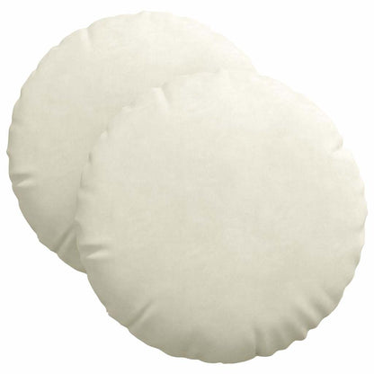 Cuscini per Seduta 2 pcs Crema Ã˜ 40 x 13 cm Velluto