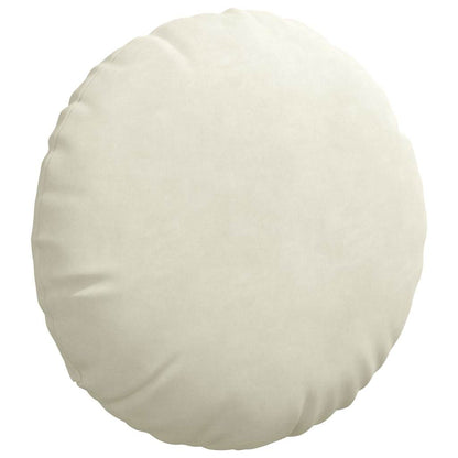 Cuscini per Seduta 2 pcs Crema Ã˜ 40 x 13 cm Velluto