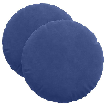 Cuscini per Seduta 2 pcs Blu Polizia Ã˜ 40 x 13 cm Velluto