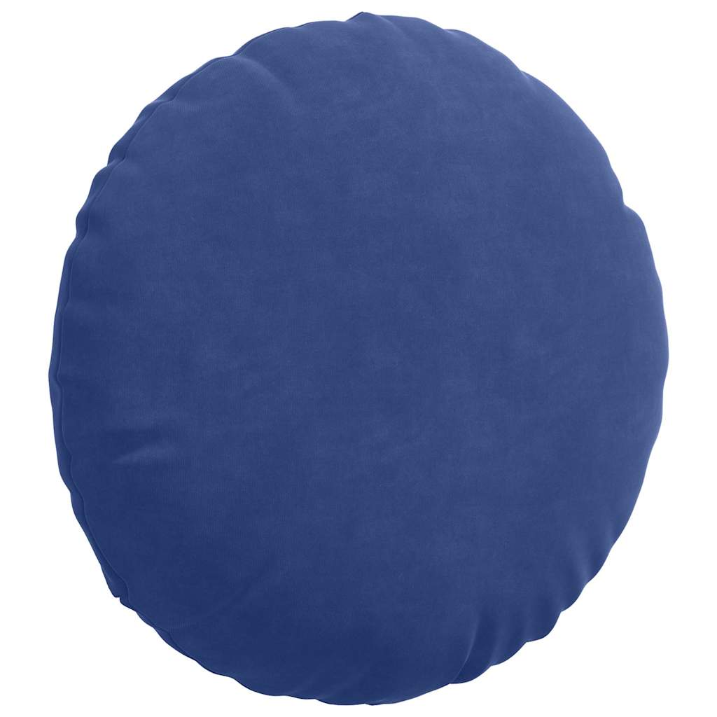 Cuscini per Seduta 2 pcs Blu Polizia Ã˜ 40 x 13 cm Velluto