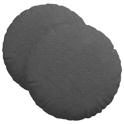 Cuscini per Seduta 2 pcs Grigio scuro Ã˜ 40 cm Tessuto in Cords