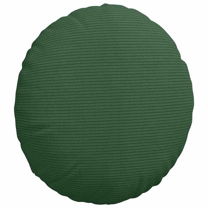 Cuscini per Seduta 2 pcs Verde Scuro Ã˜ 40 cm Tessuto in Cords
