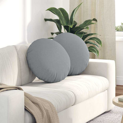 Cuscini per Seduta 2 pcs Grigio chiaro Ã˜50 x 19 cm Tessuto