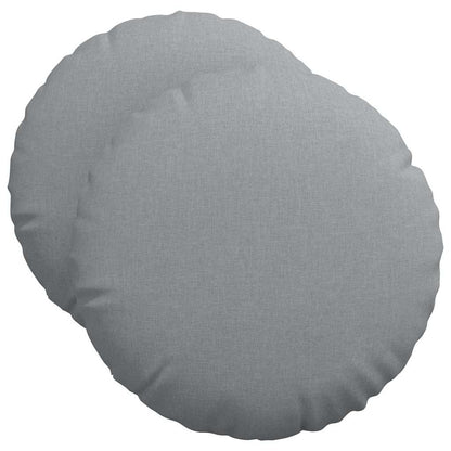 Cuscini per Seduta 2 pcs Grigio chiaro Ã˜50 x 19 cm Tessuto