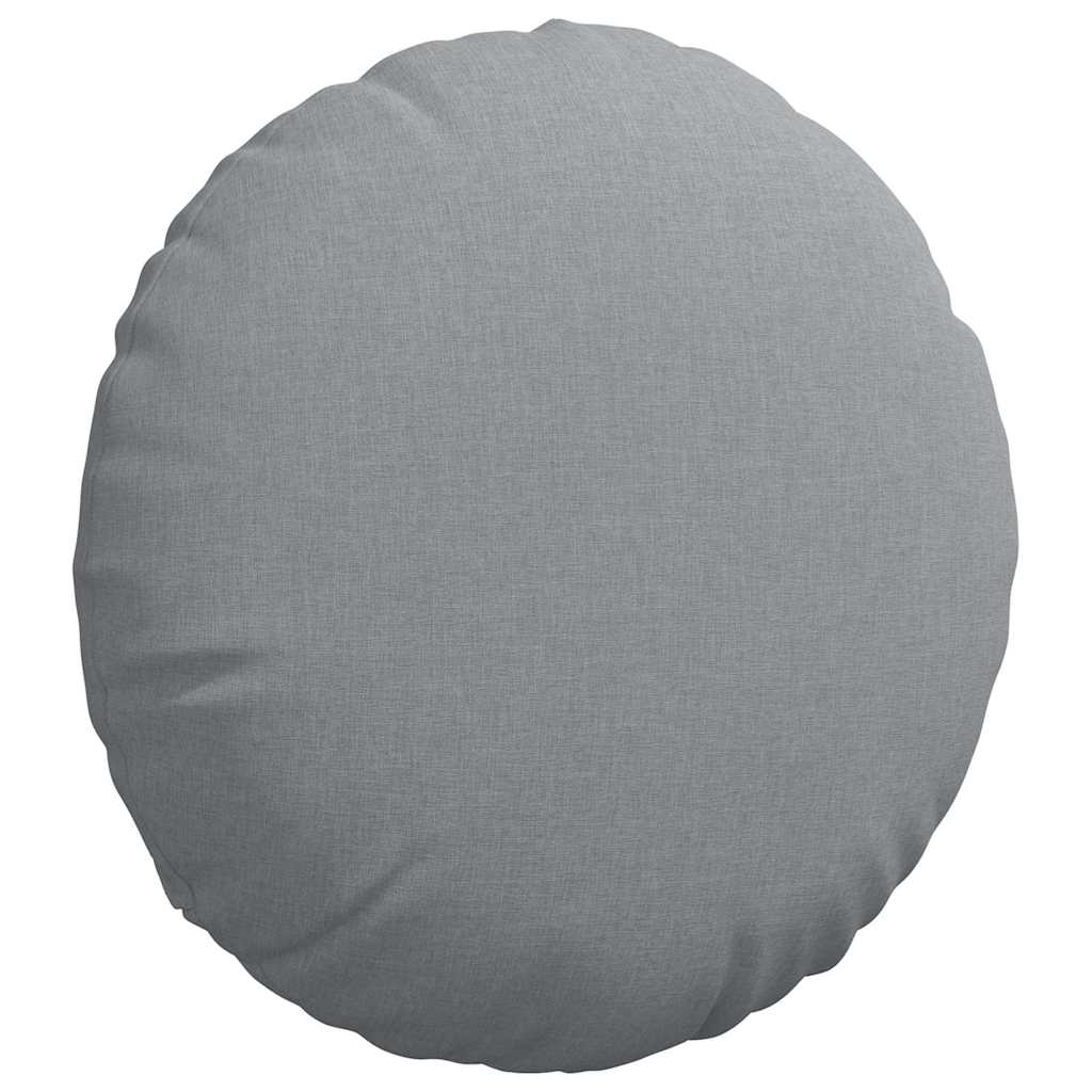 Cuscini per Seduta 2 pcs Grigio chiaro Ã˜50 x 19 cm Tessuto