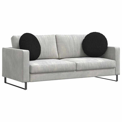 Cuscini per Seduta 2 pcs Nero Ã˜50 x 19 cm Tessuto