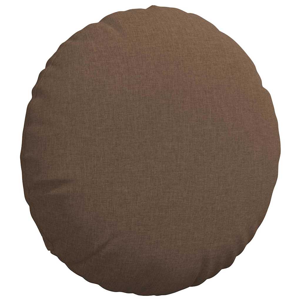 Cuscini per Seduta 2 pcs Marrone Ã˜50 x 19 cm Tessuto
