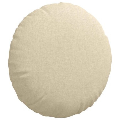 Cuscini per Seduta 2 pcs Crema Ã˜50 x 19 cm Tessuto
