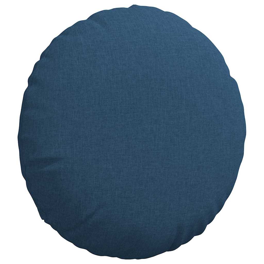 Cuscini per Seduta 2 pcs Blu Ã˜50 x 19 cm Tessuto