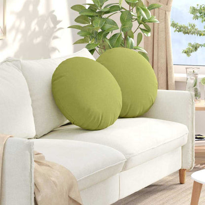 Cuscini per Seduta 2 pcs Verde chiaro Ã˜50 x 19 cm Tessuto