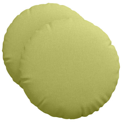 Cuscini per Seduta 2 pcs Verde chiaro Ã˜50 x 19 cm Tessuto