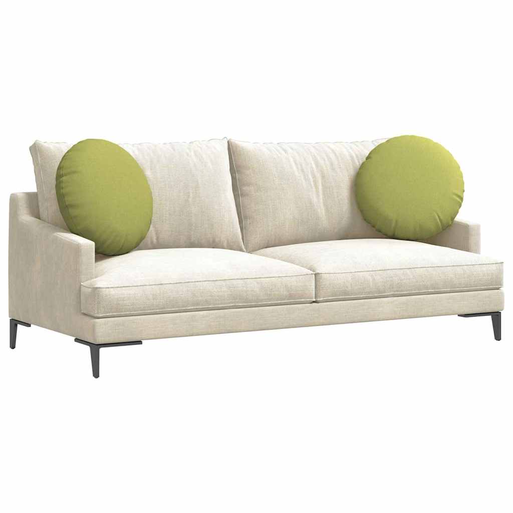 Cuscini per Seduta 2 pcs Verde chiaro Ã˜50 x 19 cm Tessuto
