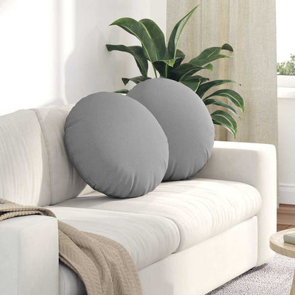 Cuscini per Seduta 2 pcs Grigio Nuvola Ã˜50 x 19 cm Tessuto