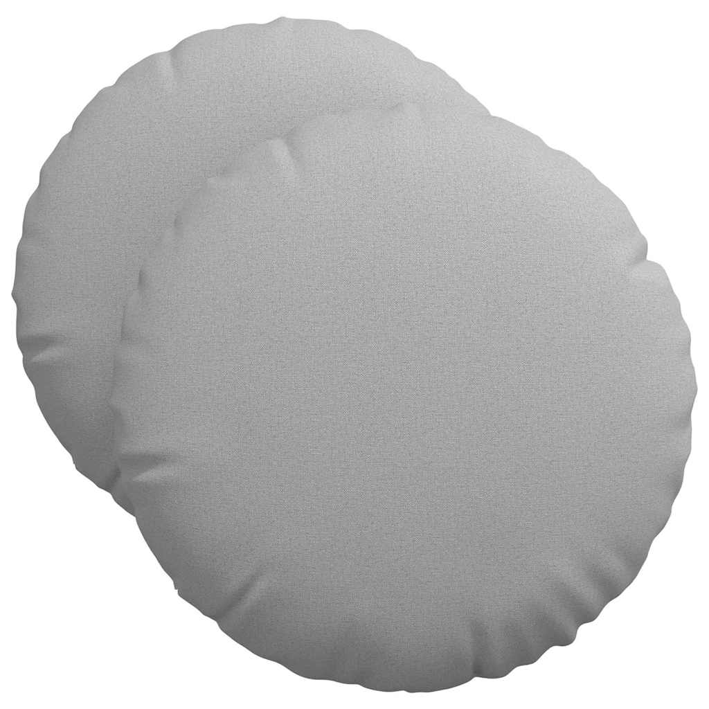 Cuscini per Seduta 2 pcs Grigio Nuvola Ã˜50 x 19 cm Tessuto