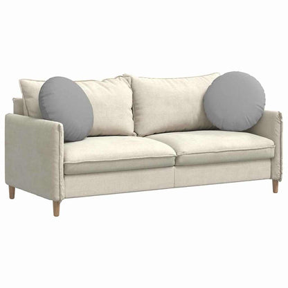 Cuscini per Seduta 2 pcs Grigio Nuvola Ã˜50 x 19 cm Tessuto