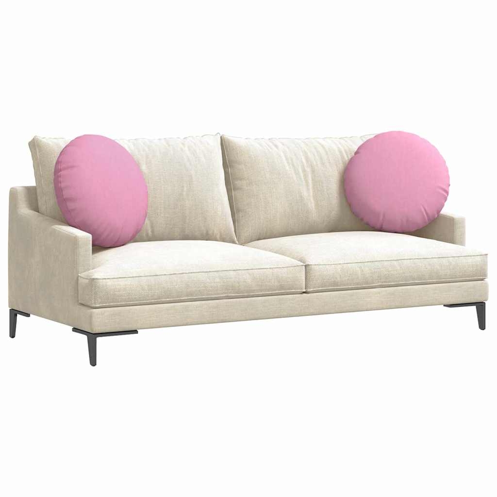 Cuscini per Seduta 2 pcs Rosa Ã˜50 x 19 cm Tessuto