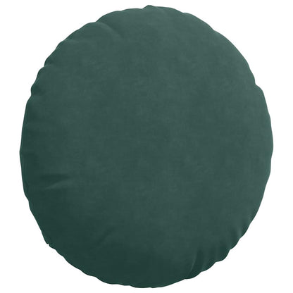 Cuscini per Seduta 2 pcs Verde Scuro Ã˜ 40 x 13 cm Velluto