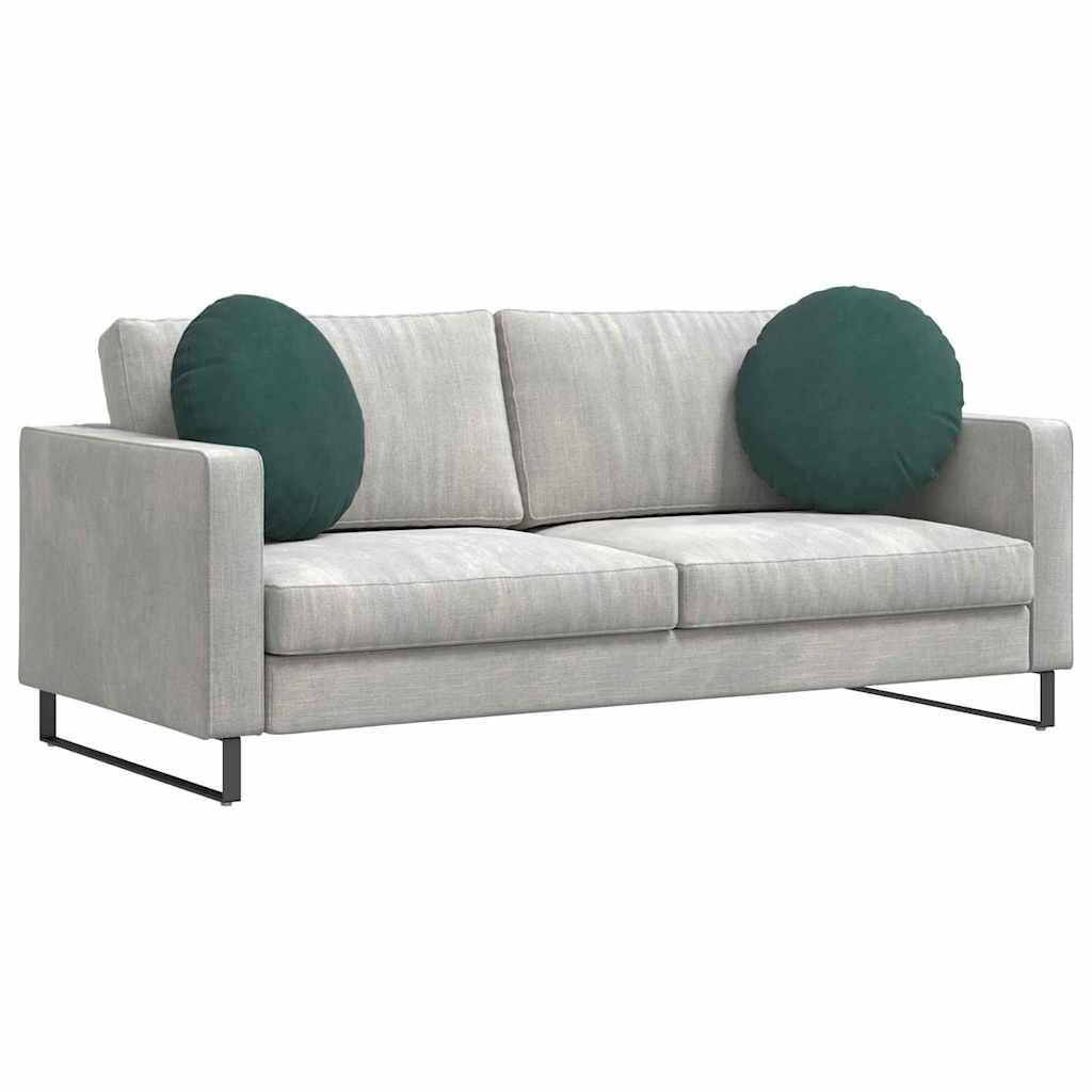 Cuscini per Seduta 2 pcs Verde Scuro Ã˜ 40 x 13 cm Velluto