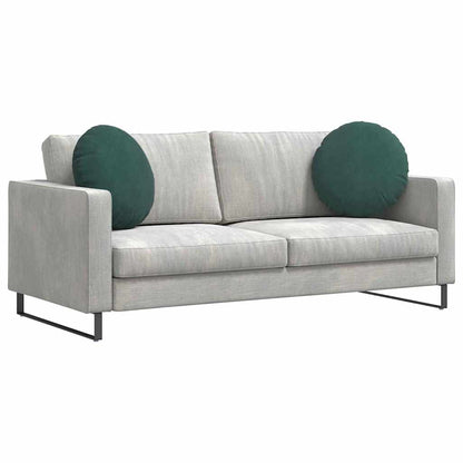 Cuscini per Seduta 2 pcs Verde Scuro Ã˜ 40 x 13 cm Velluto