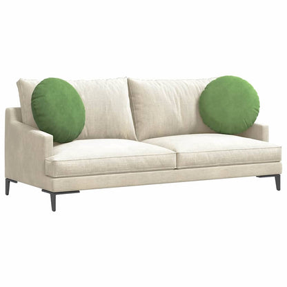 Cuscini per Seduta 2 pcs Verde chiaro Ã˜ 40 x 13 cm Velluto