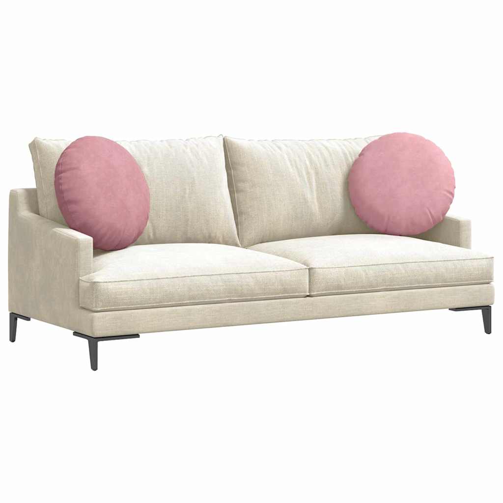 Cuscini per Seduta 2 pcs Rosa Ã˜ 40 x 13 cm Velluto