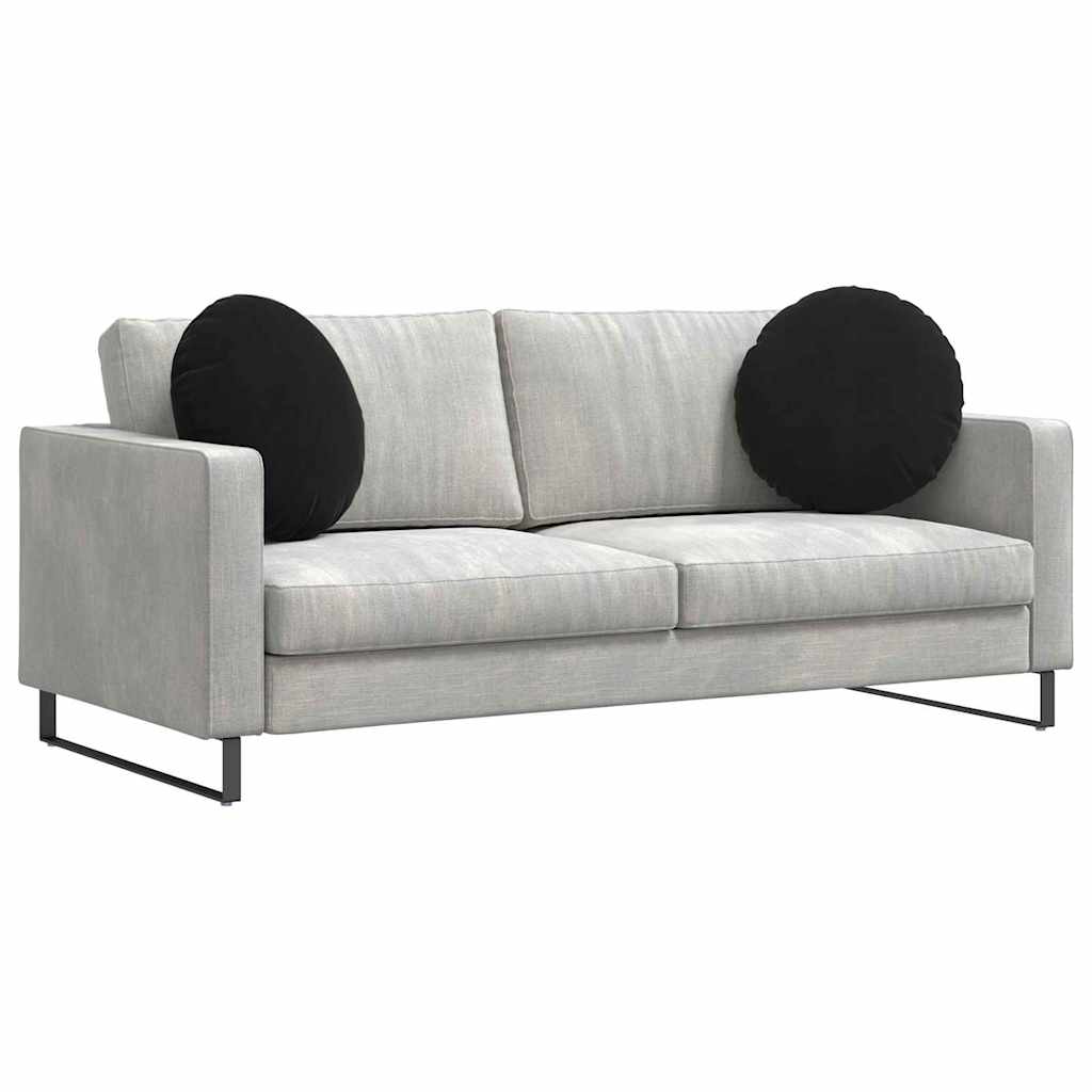 Cuscini per Seduta 2 pcs Nero Ã˜ 40 x 13 cm Velluto