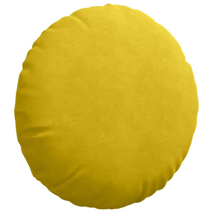 Cuscini per Seduta 2 pcs Giallo Ã˜ 40 x 13 cm Velluto