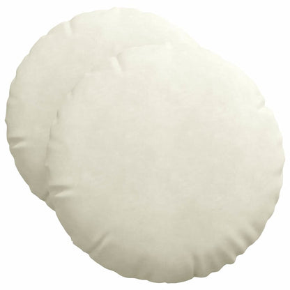 Cuscini per Seduta 2 pcs Crema Ã˜ 40 x 13 cm Velluto