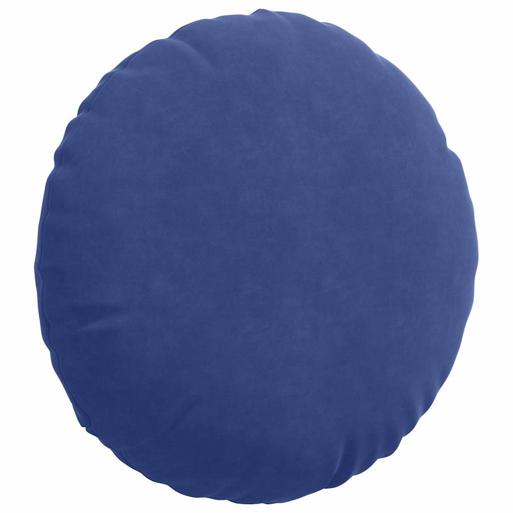 Cuscini per Seduta 2 pcs Blu Polizia Ã˜ 40 x 13 cm Velluto