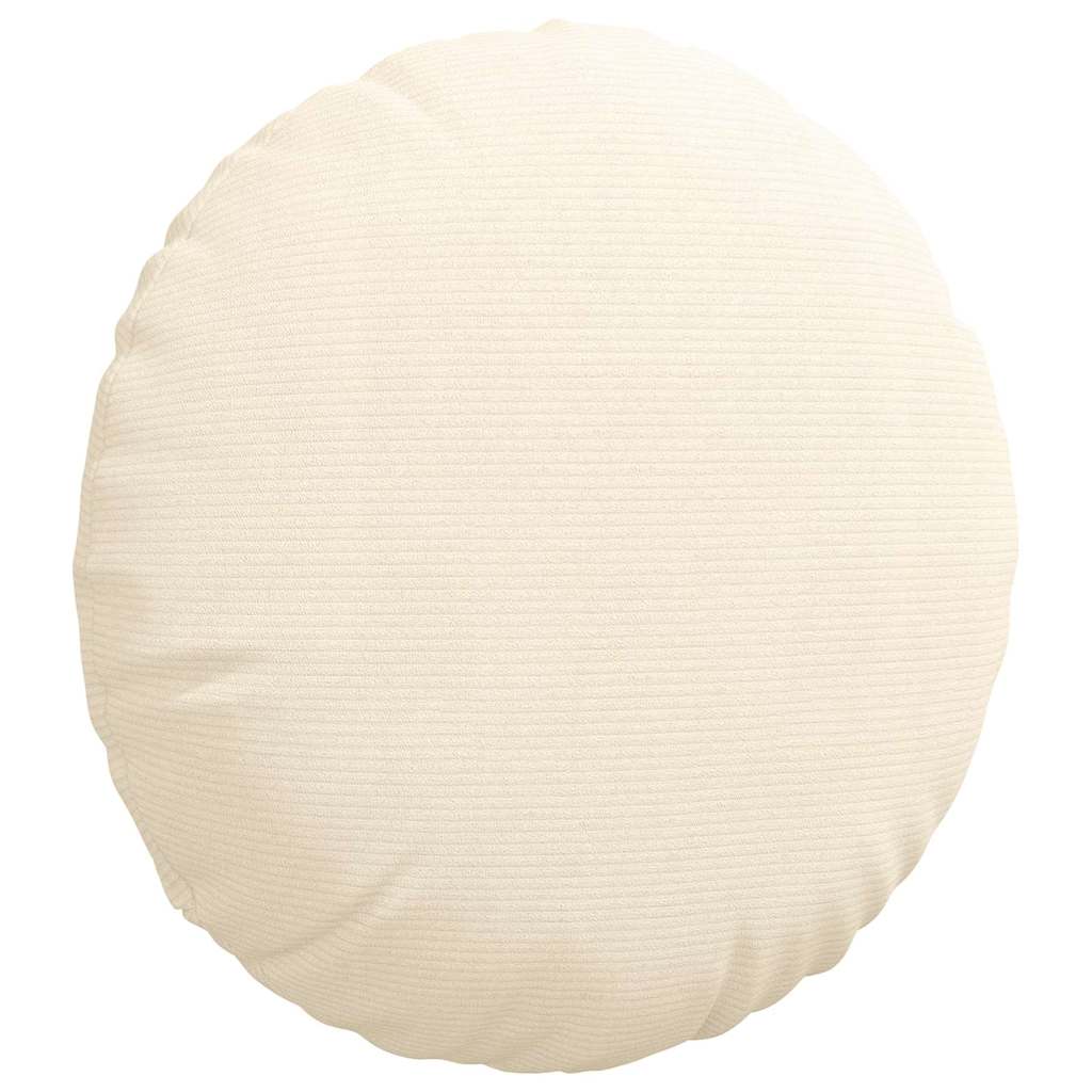 Cuscini per Seduta 2 pcs Crema Ã˜ 50 cm Tessuto in Cords