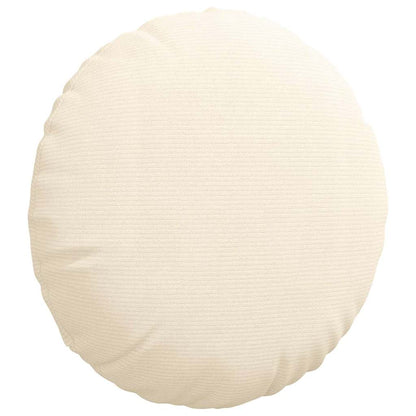 Cuscini per Seduta 2 pcs Crema Ã˜ 50 cm Tessuto in Cords