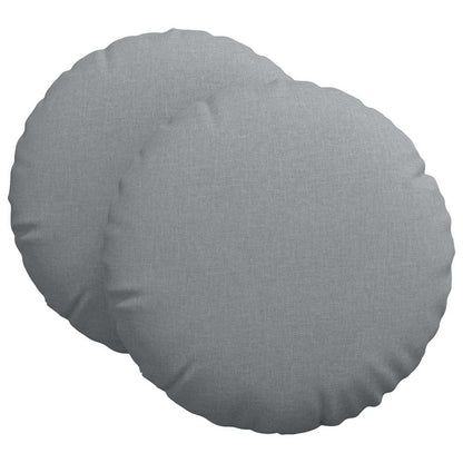 Cuscini per Seduta 2 pcs Grigio chiaro Ã˜60 x 21 cm Tessuto