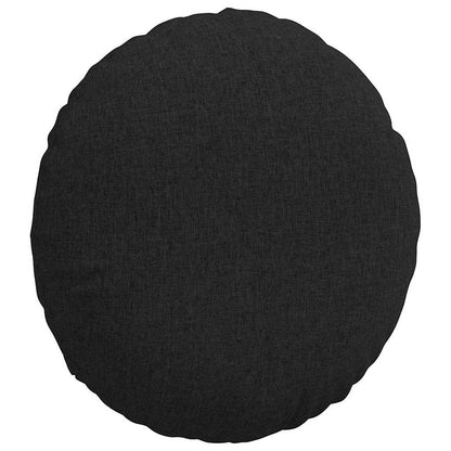 Cuscini per Seduta 2 pcs Nero Ã˜60 x 21 cm Tessuto