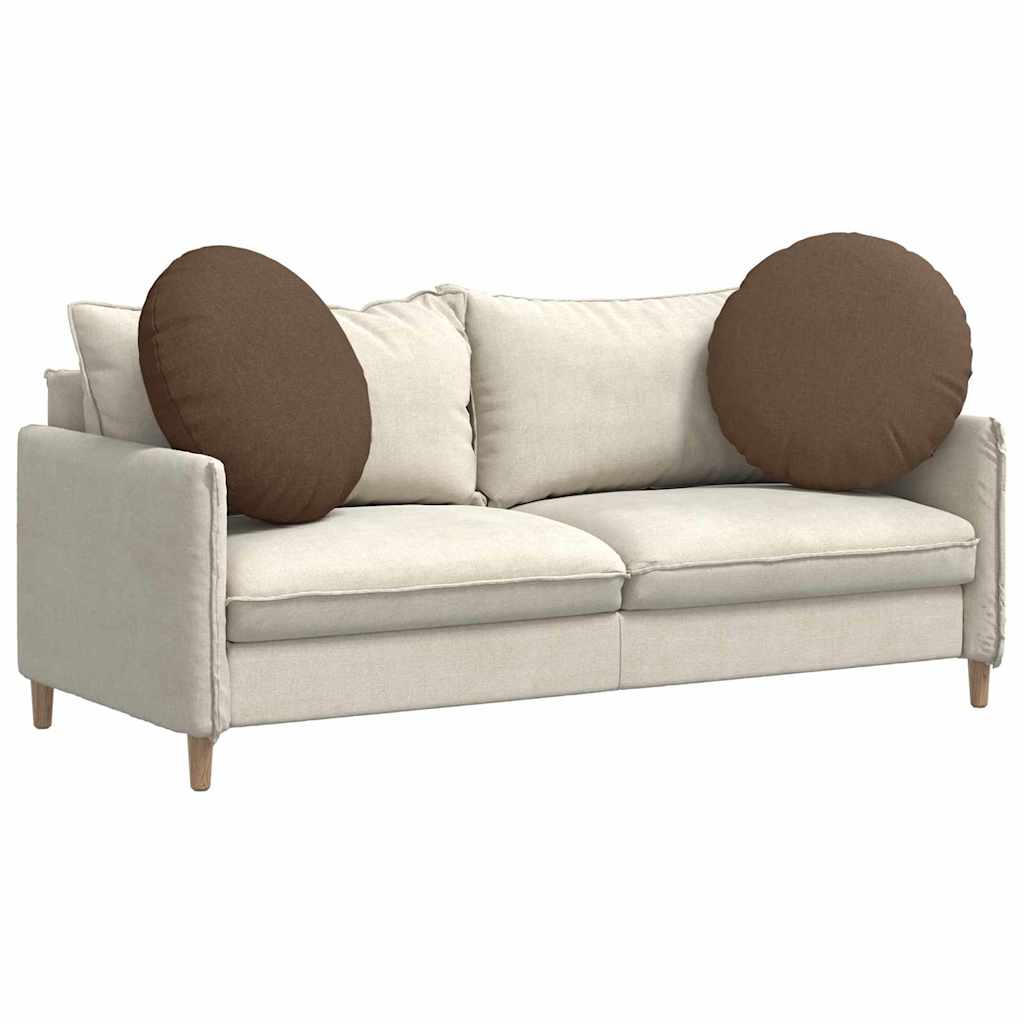 Cuscini per Seduta 2 pcs Marrone Ã˜60 x 21 cm Tessuto
