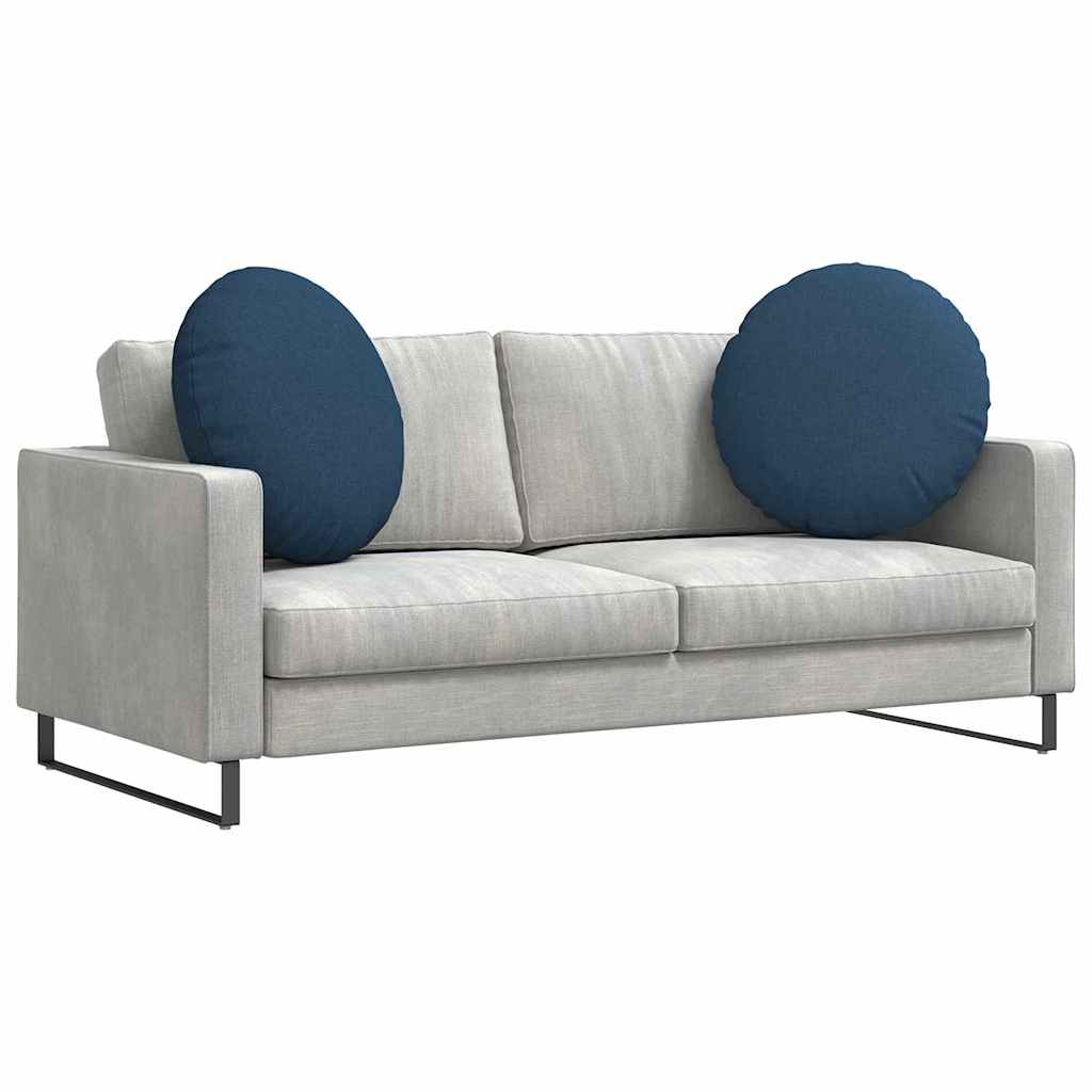 Cuscini per Seduta 2 pcs Blu Ã˜60 x 21 cm Tessuto