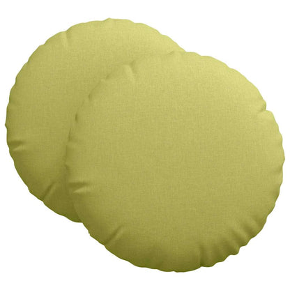 Cuscini per Seduta 2 pcs Verde chiaro Ã˜60 x 21 cm Tessuto