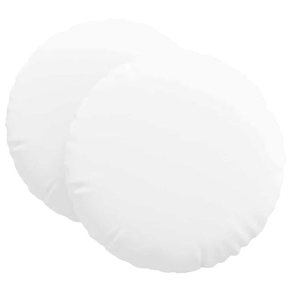 Cuscini per Seduta 2 pcs Bianco Ã˜60 x 21 cm Tessuto