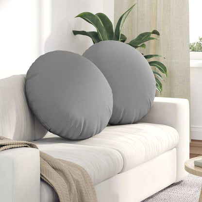 Cuscini per Seduta 2 pcs Grigio Nuvola Ã˜60 x 21 cm Tessuto