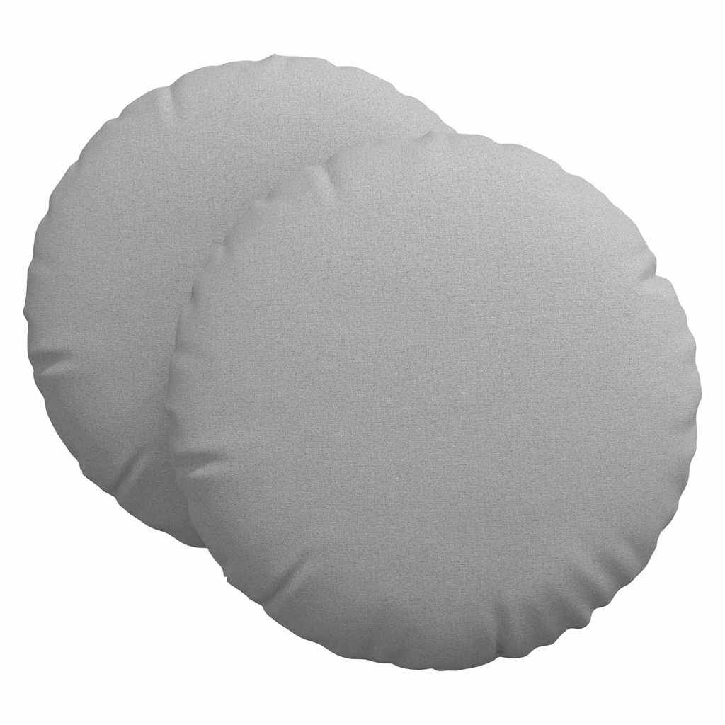 Cuscini per Seduta 2 pcs Grigio Nuvola Ã˜60 x 21 cm Tessuto